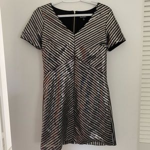 Lulus Gold/Black/Silver Dress